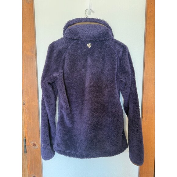 Kuhl Women's Flight Jacket Sherpa Fleece Hooded Zip Up Purple Size Small - Picture 2 of 7